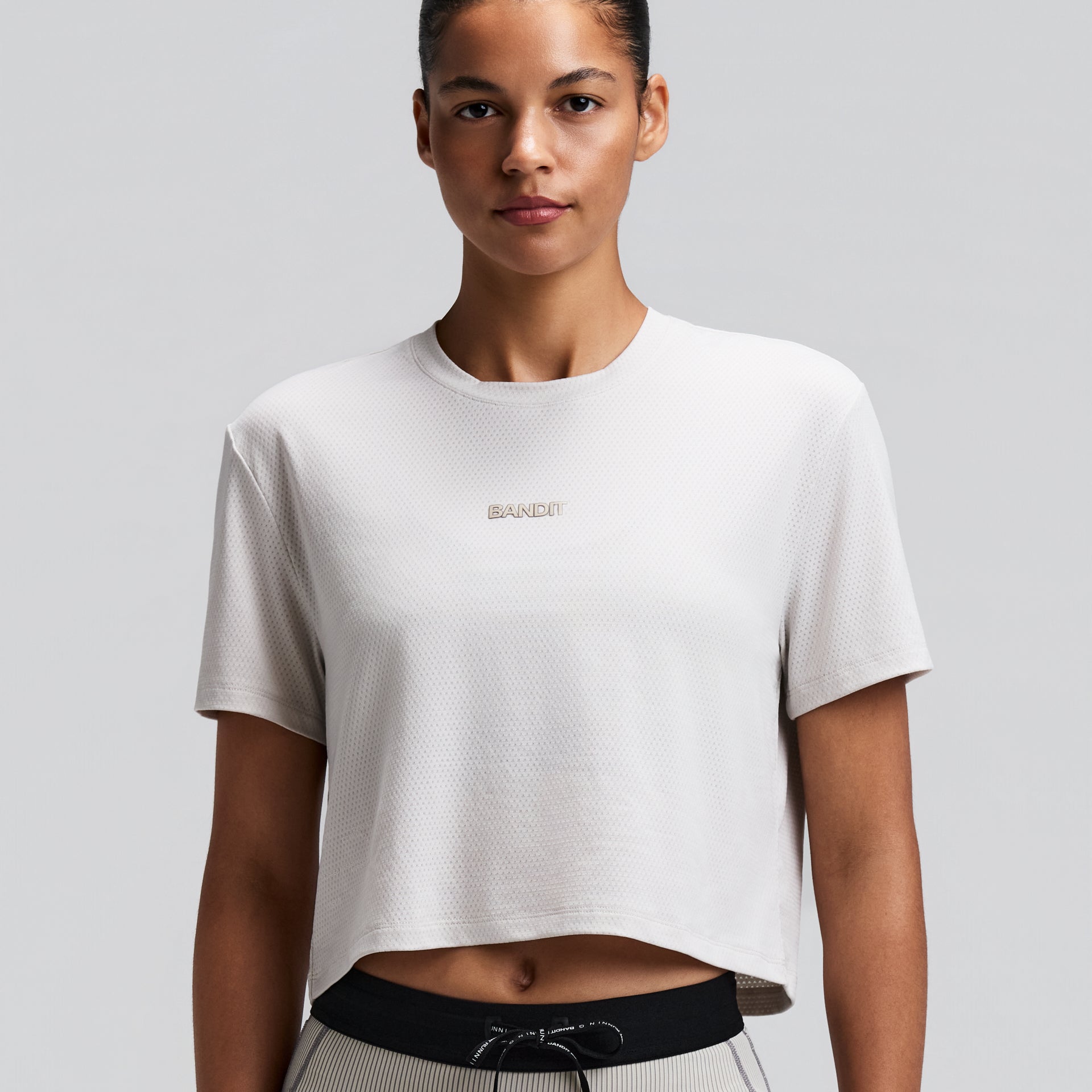 Bandit Micromesh Cropped Run Tee