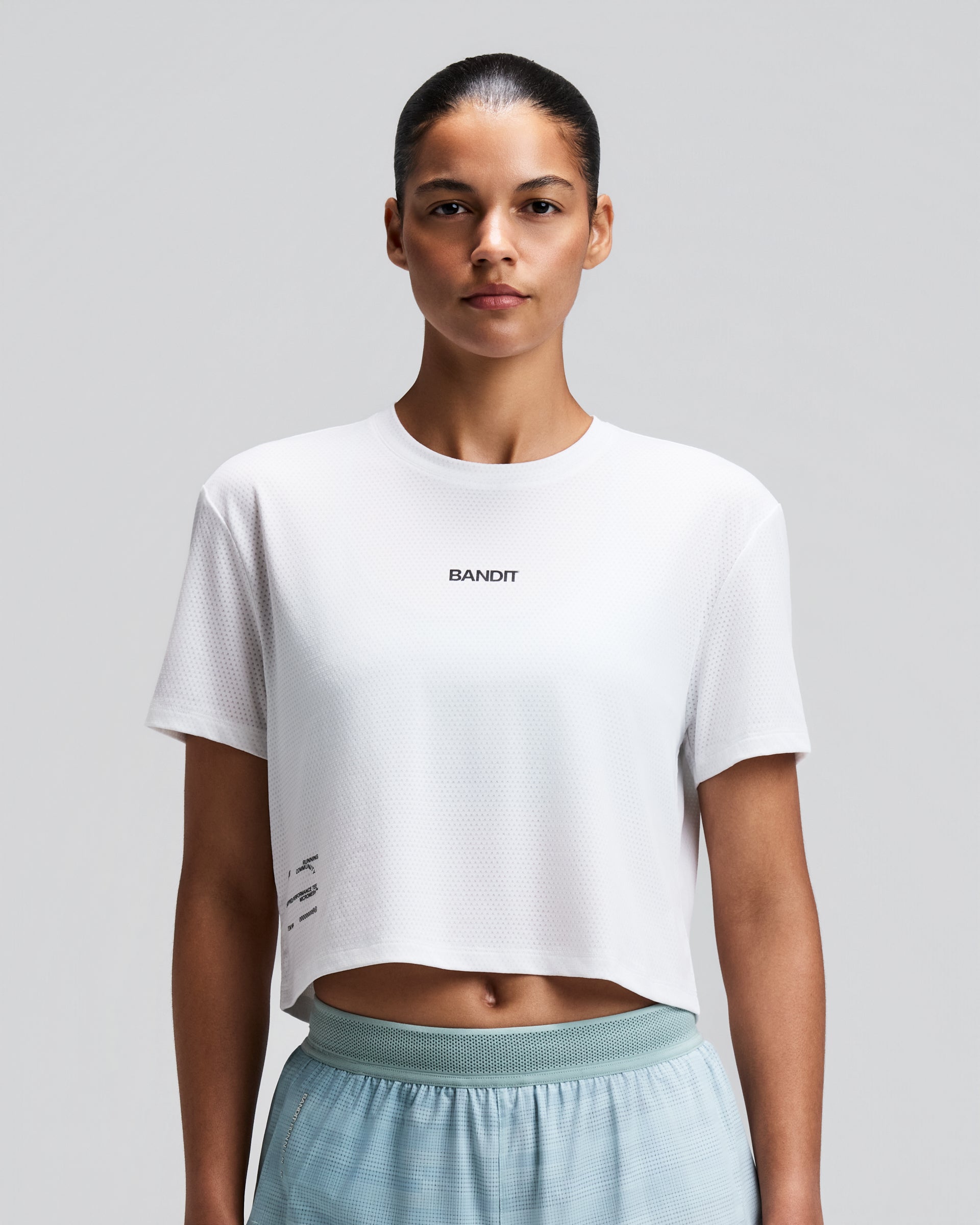 Bandit Micromesh Cropped Run Tee